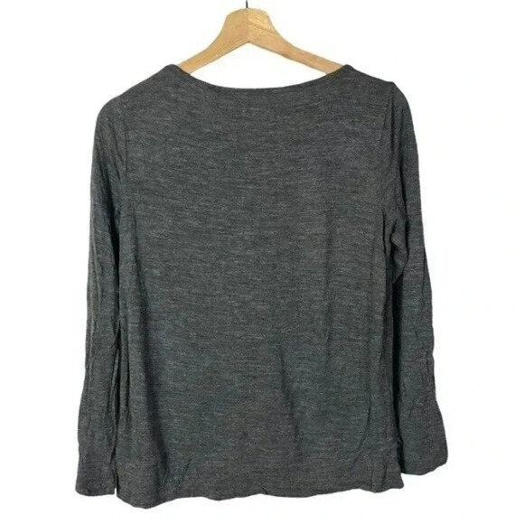 Madewell Dark Gray Anthem Long Sleeve Boatneck Tee M - Picture 4 of 5